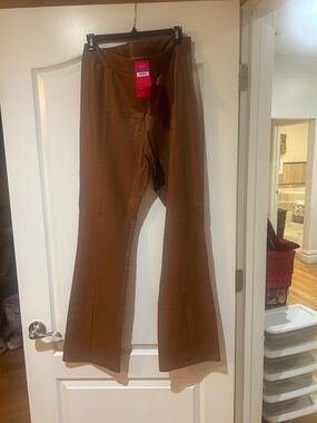 Commando Cocoa Faux Leather Split-Front Pants